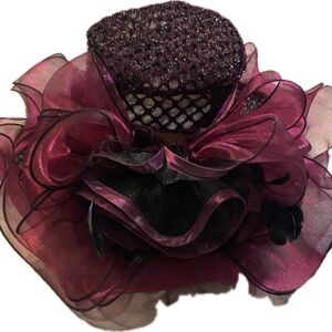 Elegant Purple Fascinator Hat